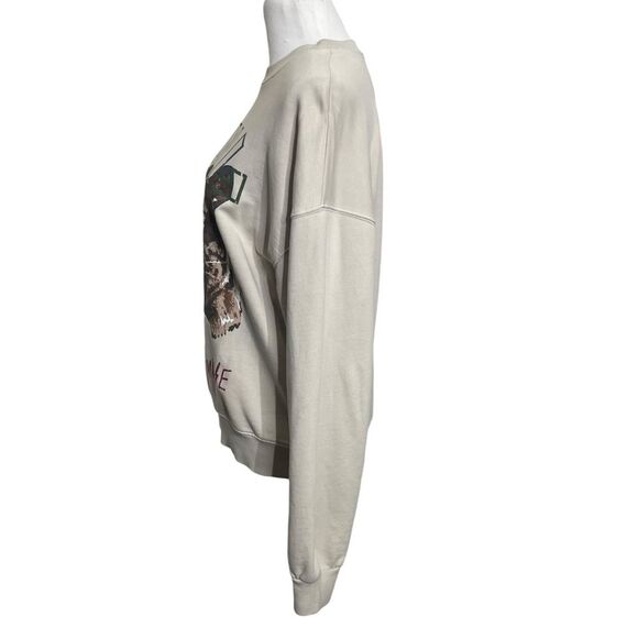 ANINE BING Tiger Muse Stone Crew Pullover Sweatshirt 100% Organic Cotton Size XS - Picture 5 of 15